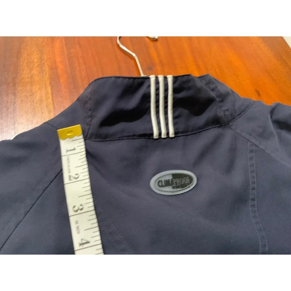 Adidas Golf Mens Navy Blue Quarter Zip Short Sleeve Windbreaker Pullover Large